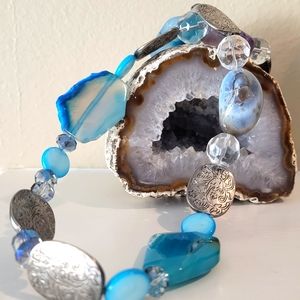 Multi natural stone necklace